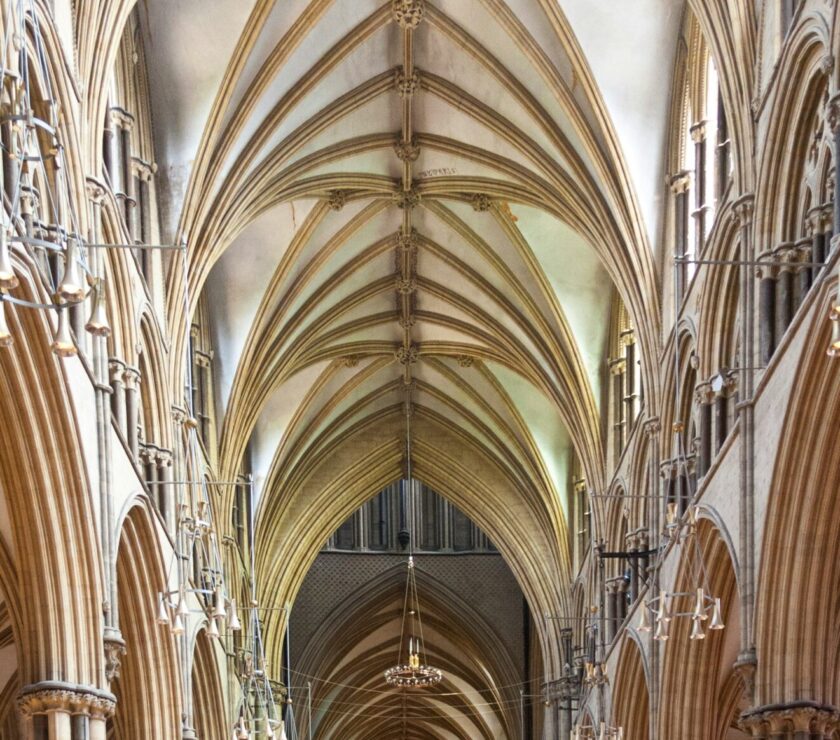 brown metal cathedral interior